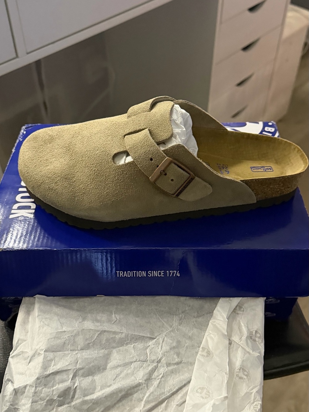 Birkenstock Boston Soft Footbed Taupe
